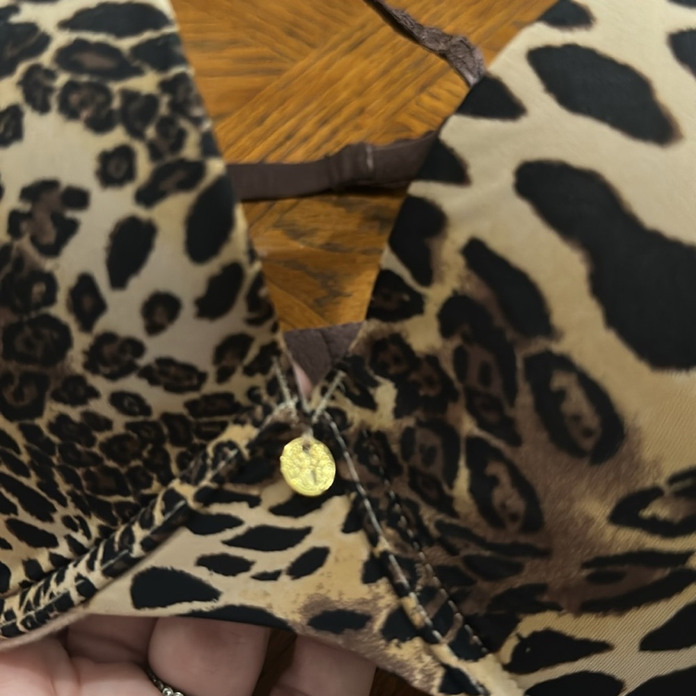 Natori Pure Luxe Plunge Underwire T-Shirt Bra Leopard Print Size 34DD - Picture 6 of 8